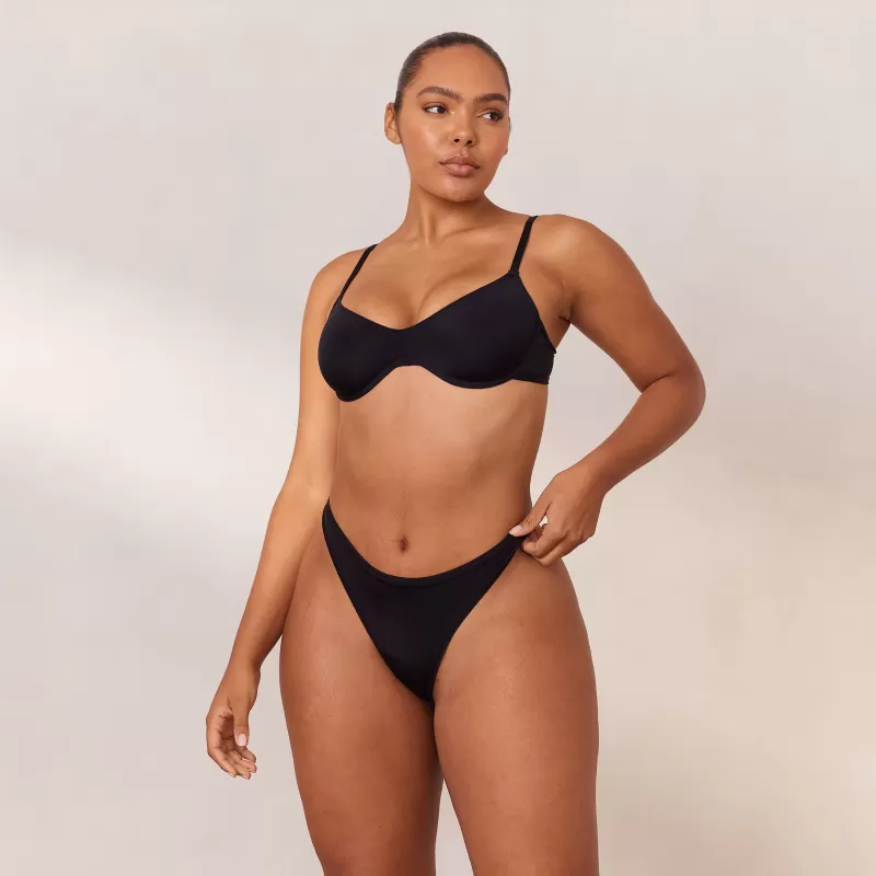 Fashion Lounge Underwear Barely There Plunge BH - Schwarz