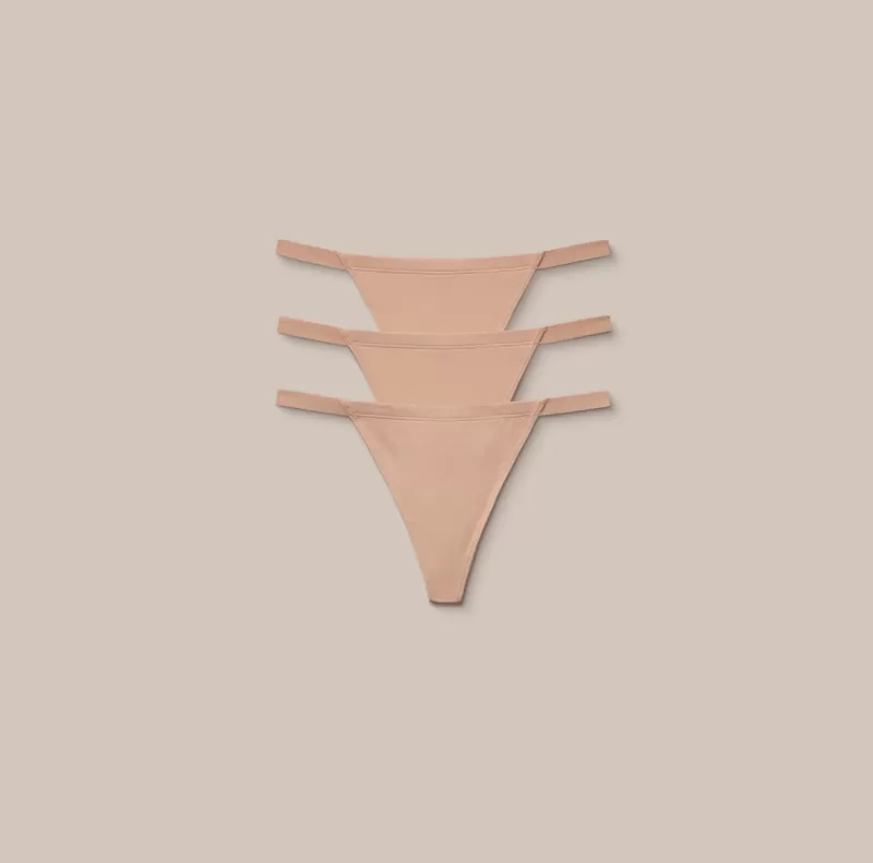 Flash Sale Lounge Underwear Basic G-Strings (3er Paket) - Honigfarbe