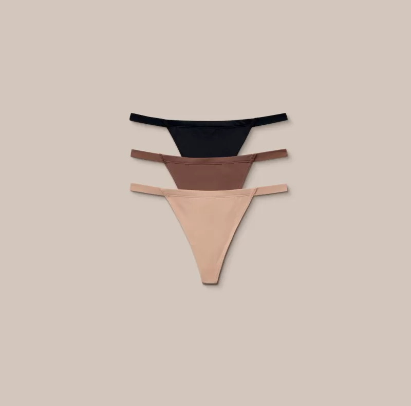 Clearance Lounge Underwear Basic G-Strings (3er Paket) - Multi