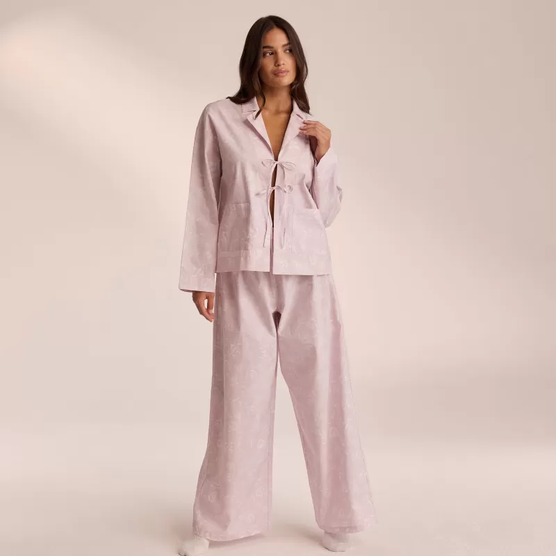 Store Lounge Underwear Baumwoll-Pyjamahemd - Flieder