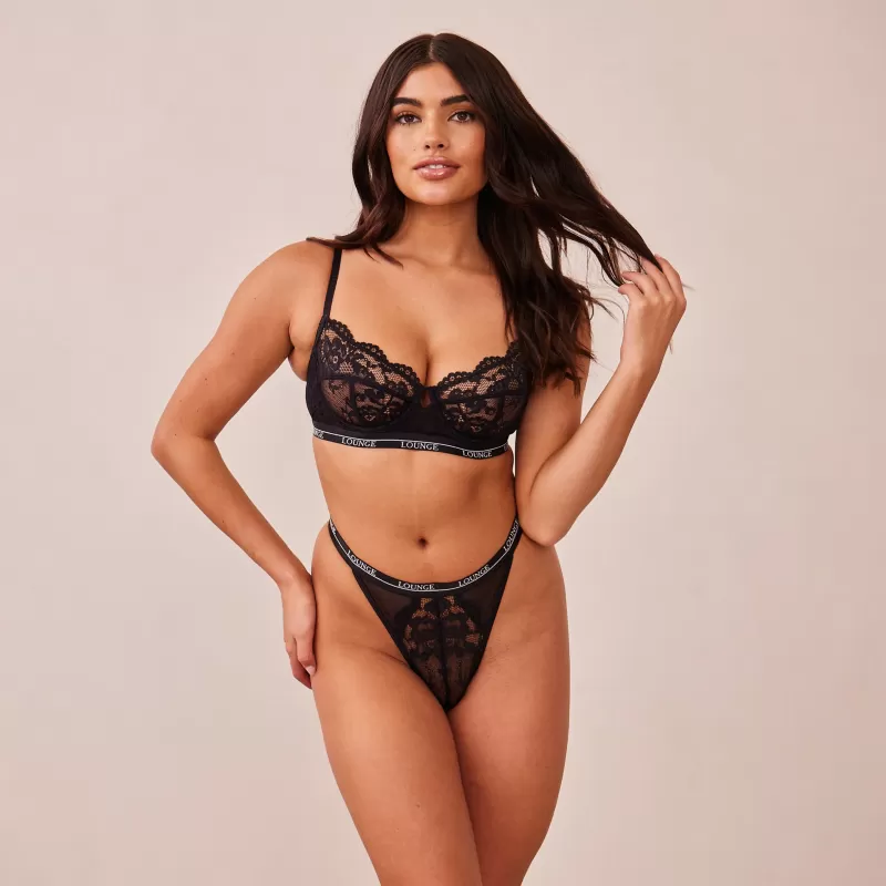 New Lounge Underwear Blossom Balcony BH - Schwarz