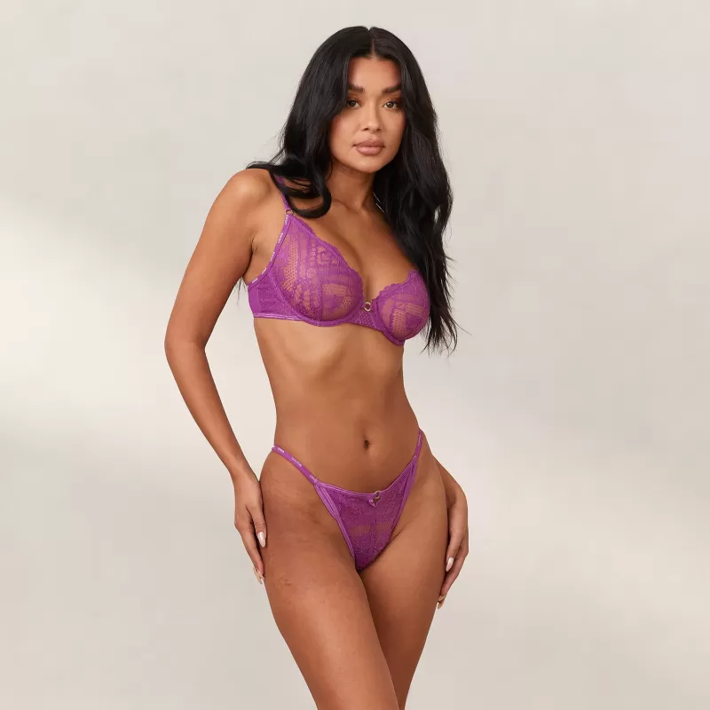 Flash Sale Lounge Underwear Charmed Balcony BH - Pflaume