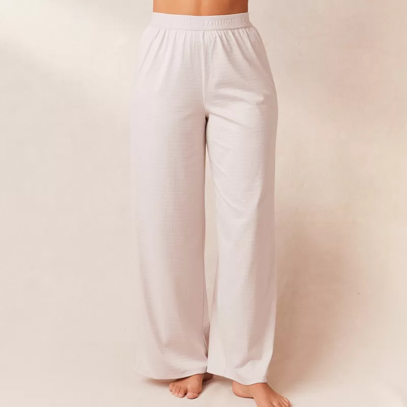 Cheap Lounge Underwear Classic Fleece Oversized Schlafanzug Hose - Crèmefarben