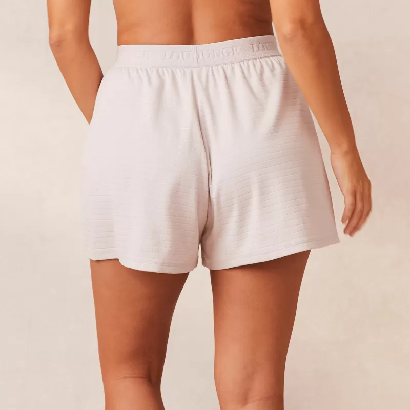 Cheap Lounge Underwear Classic Fleece Oversized Schlafanzug Shorts - Crèmefarben