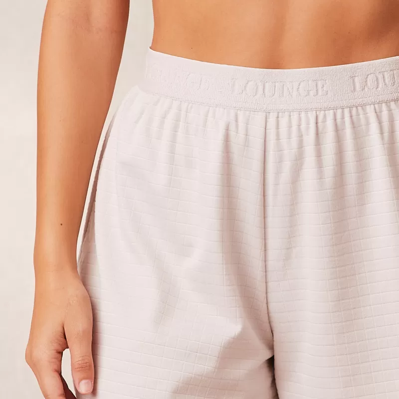 Cheap Lounge Underwear Classic Fleece Oversized Schlafanzug Shorts - Crèmefarben