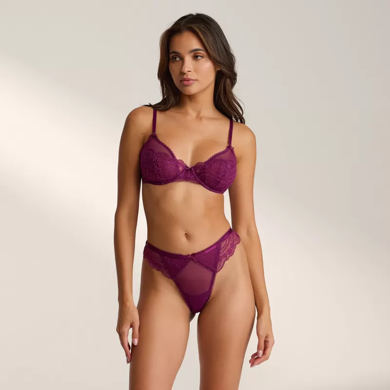 Clearance Lounge Underwear Confess Balcony BH - Pflaume