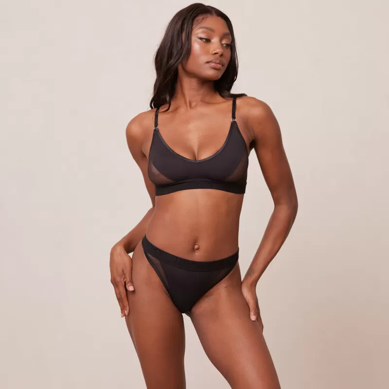Store Lounge Underwear Contour Mesh BH - Schwarz