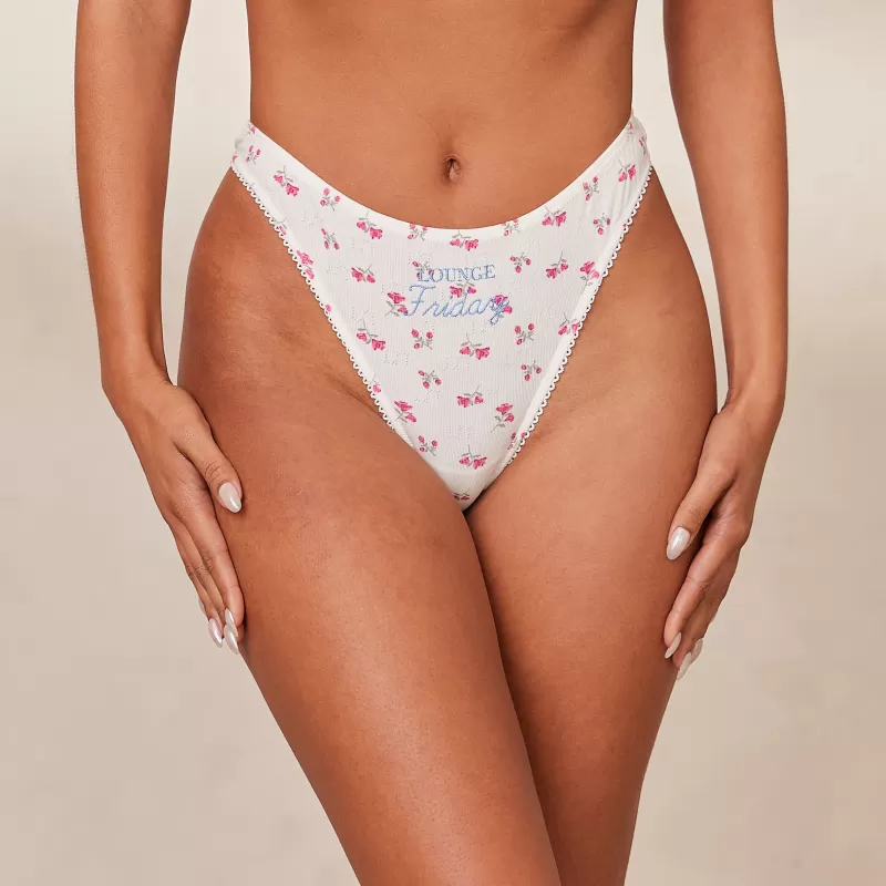 Outlet Lounge Underwear Days of the Week String (7er Paket) - Print