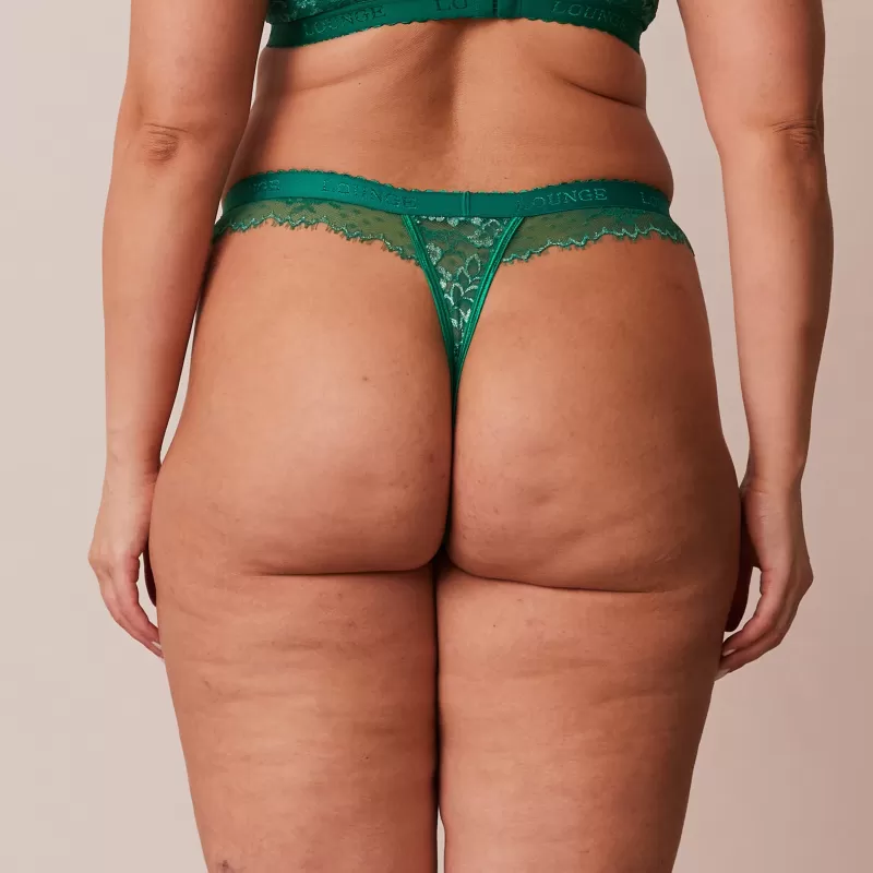 Outlet Lounge Underwear Desire String - Smaragdgrün