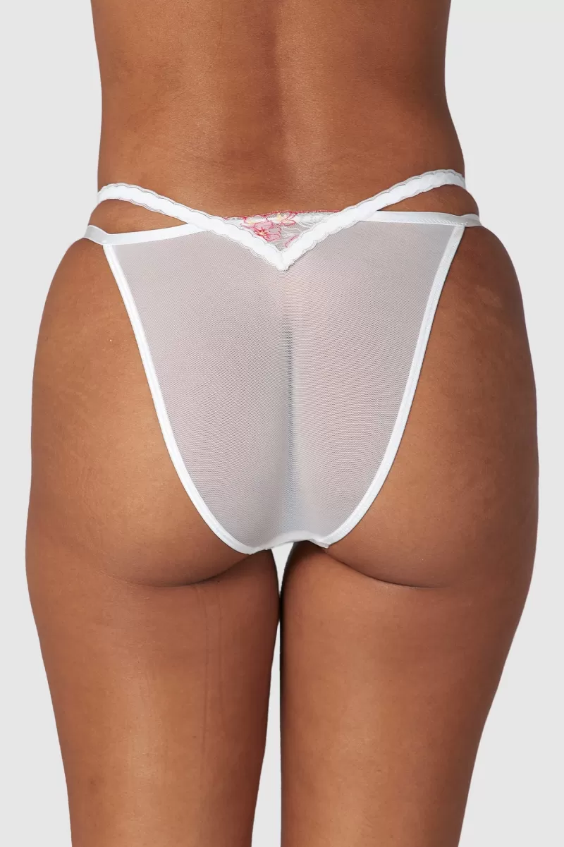 Hot Lounge Underwear Ditsy Embroidered Slip - Weiß