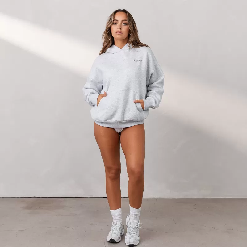 Flash Sale Lounge Underwear Essential Übergrößes Hoodie - Eisgrau