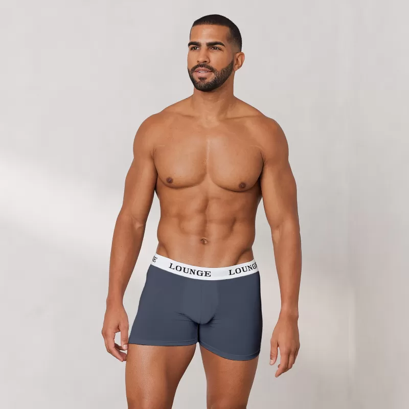 Hot Lounge Underwear Everyday Herren-Boxer (3er Paket) - Geräuchertes Blau