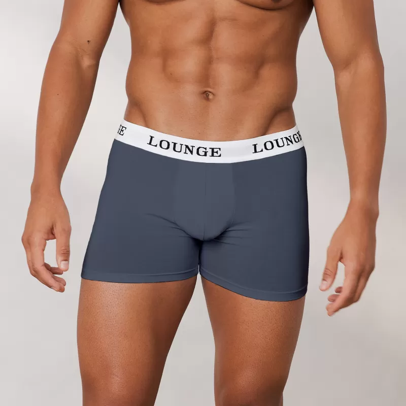 Hot Lounge Underwear Everyday Herren-Boxer (3er Paket) - Geräuchertes Blau