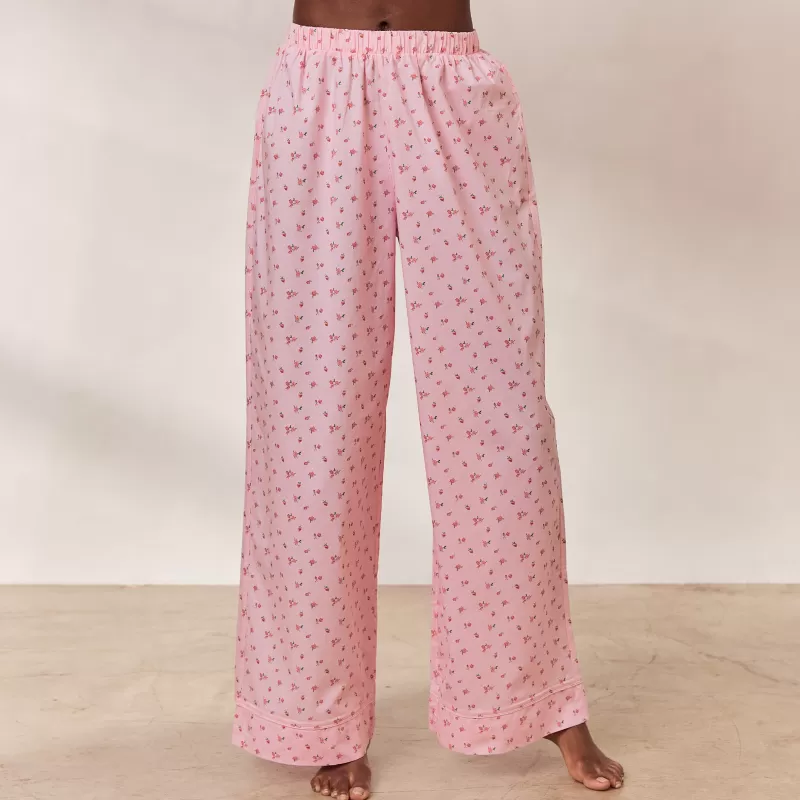 Store Lounge Underwear Floral Pyjama Hose - Rosa Muster