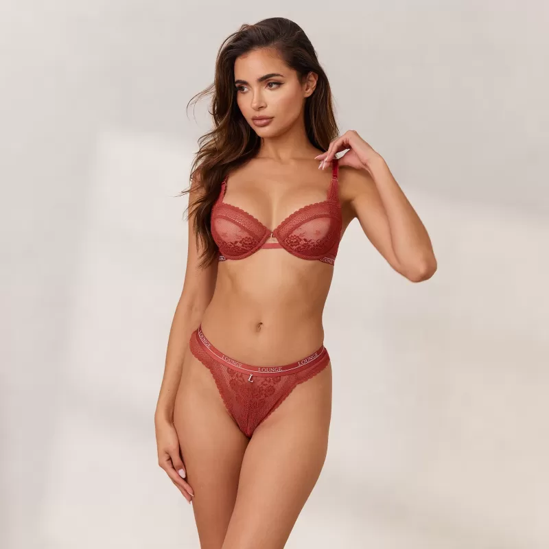 Clearance Lounge Underwear Liberty Balcony BH - Verbranntes Rot