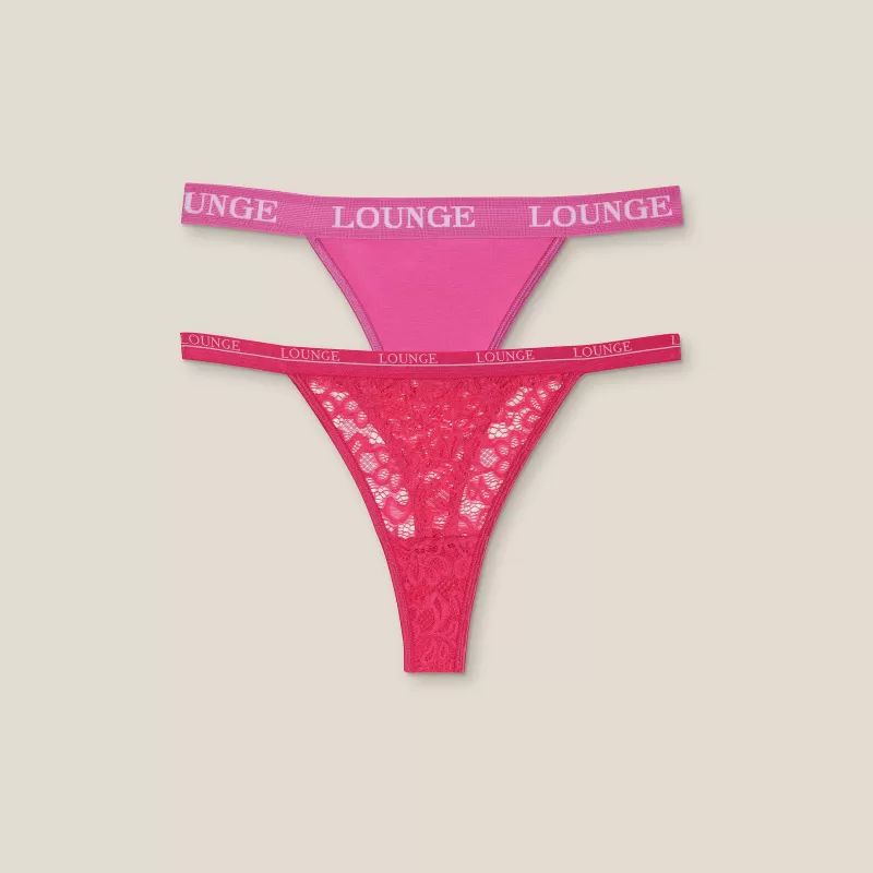 Best Sale Lounge Underwear Limitierte Edition Balcony/Triangle String (2er Pack) - Rosa