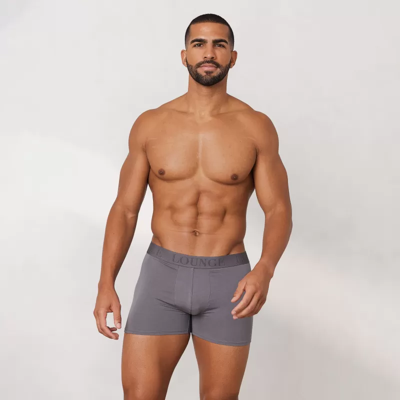 Store Lounge Underwear Luxe Herren-Boxer (3er Paket) - Dunkelgrau