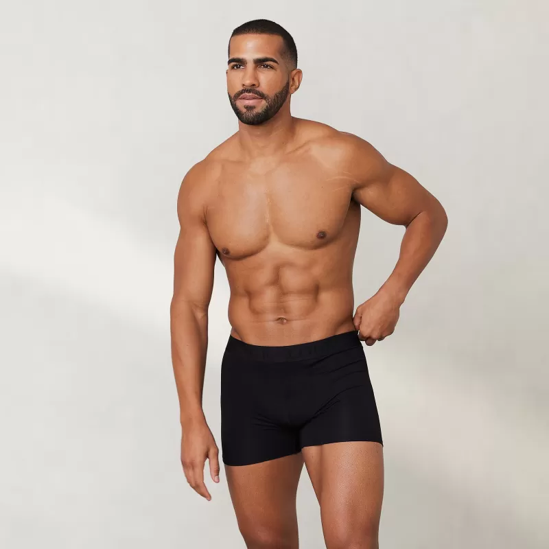 Discount Lounge Underwear Luxe Herren-Boxer (3er Paket) - Schwarz