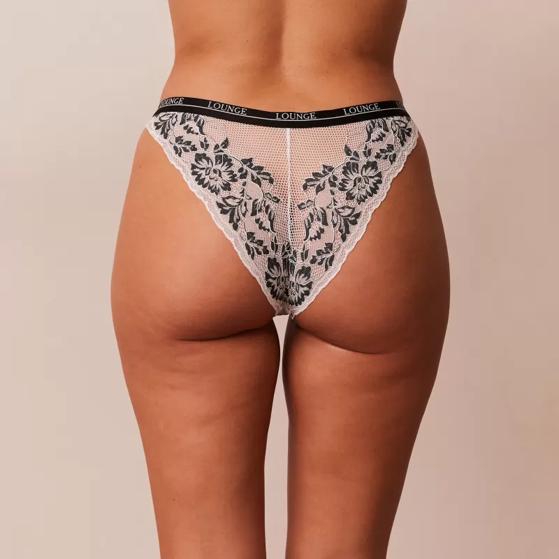 Outlet Lounge Underwear Luxe Slip - Weiß & Schwarz