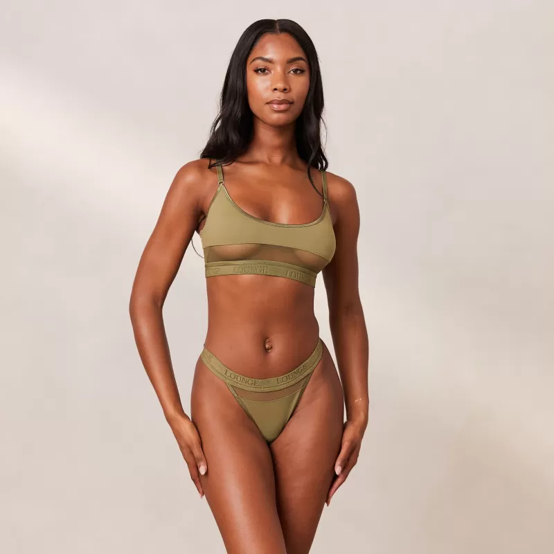 Sale Lounge Underwear Mesh BH - Khaki
