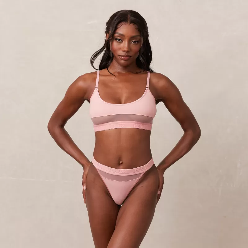 Flash Sale Lounge Underwear Mesh BH - Rosa