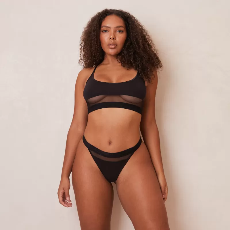 Hot Lounge Underwear Mesh BH - Schwarz