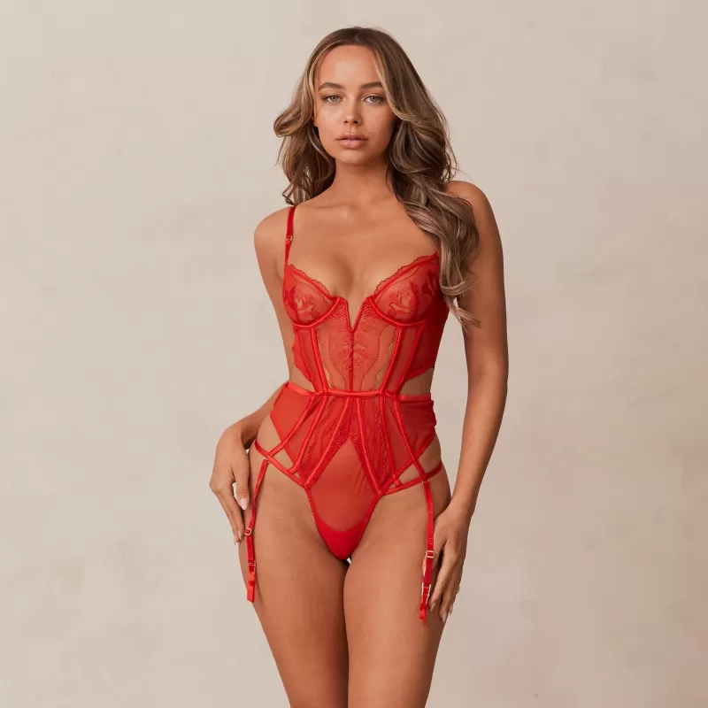 Sale Lounge Underwear Mila Intimates Bodysuit - Rot