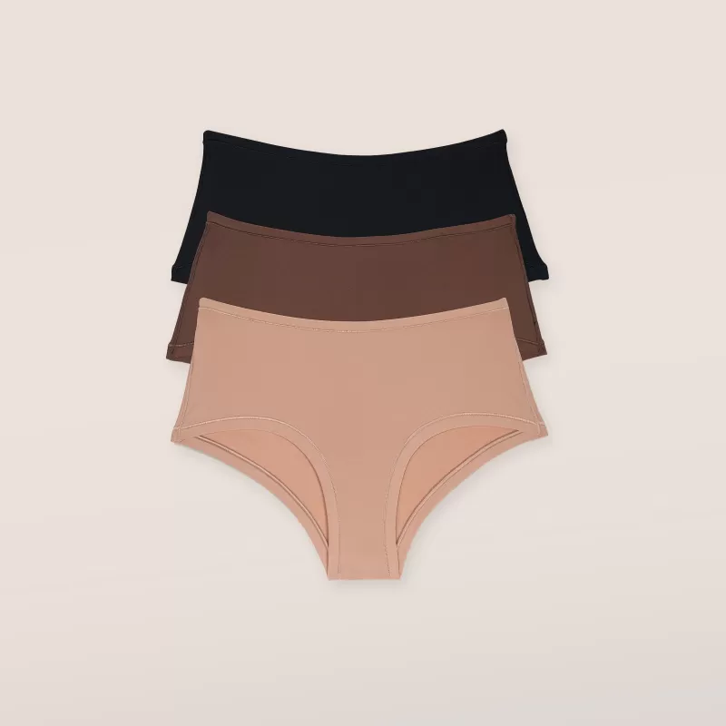 Store Lounge Underwear Nude Boyshort (3er Paket) - Multi Schwarz