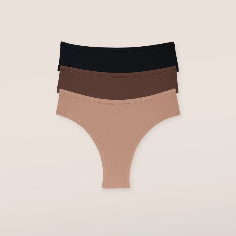 Sale Lounge Underwear Nude Brazilian Slips (3er Paket) - Multi