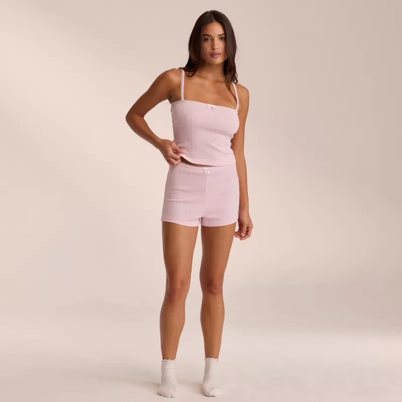 Flash Sale Lounge Underwear Pointelle Pyjamashorts - Rosa