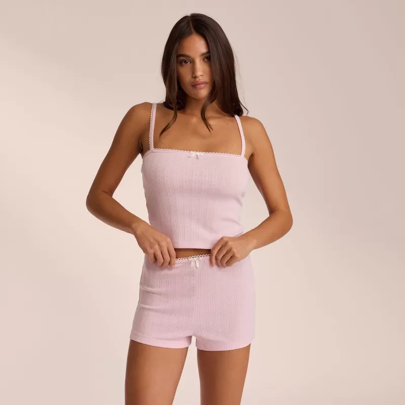 Store Lounge Underwear Pointelle Strappy Cami Pyjamatop - Rosa