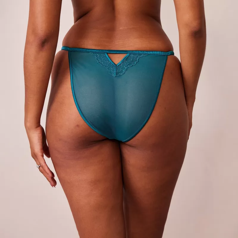 Hot Lounge Underwear Quilted Lace Slip - Türkis