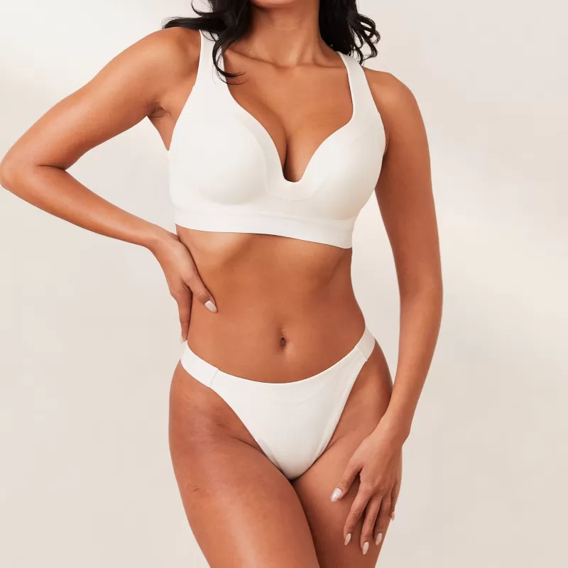 Store Lounge Underwear Ribbed Mindful BH - Weiß