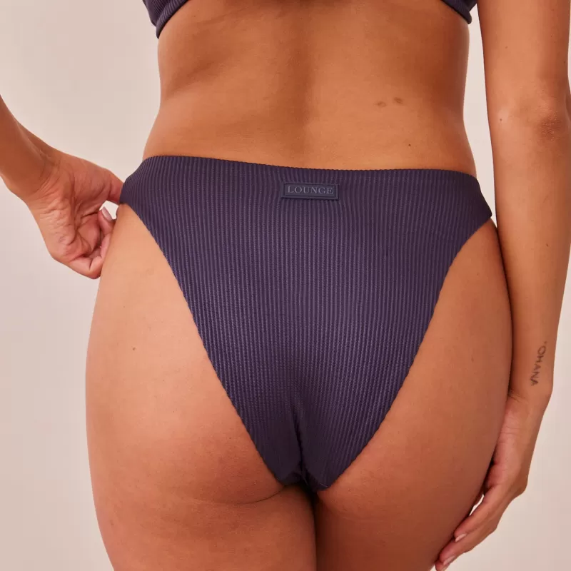 Online Lounge Underwear Ribbed Triangle Slip - Dunkelgrau Charcoal Blue