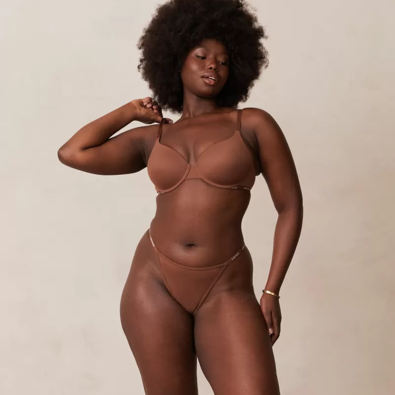 New Lounge Underwear Smooth Classic T-shirt BH - Kastanienfarbe